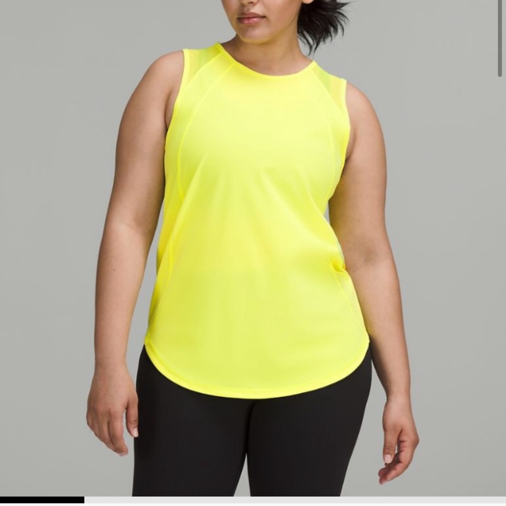 lululemon athletica Neon Yellow Sleeveless Tank Top